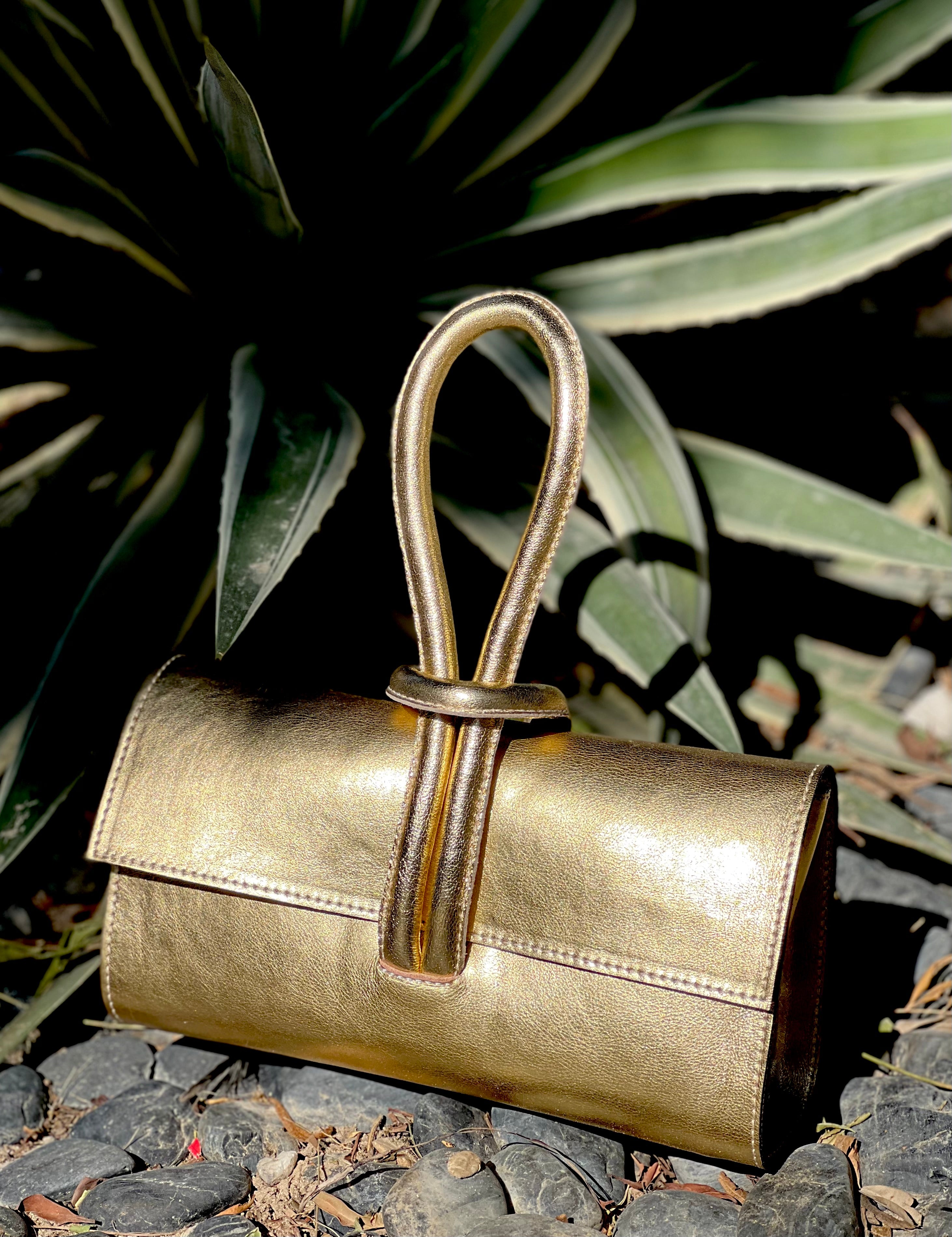 gold knotted bag